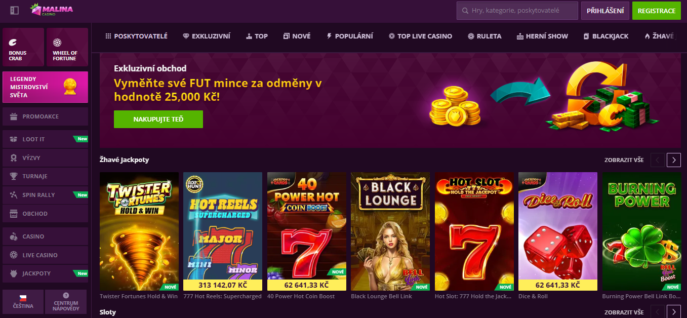 Malina Casino recenze a zkušenosti českých hráčů